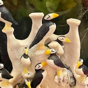 Alaskan carver, Al Mayac, Puffin Rookery, C. 1990's. Heirloom quality.