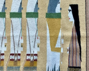 Navajo Yei Be Chai (Chei), C. 60's. 32 1/2" X 23 1/2". Wonderful detail and colors. Exquisite textile. Hand spun wool.