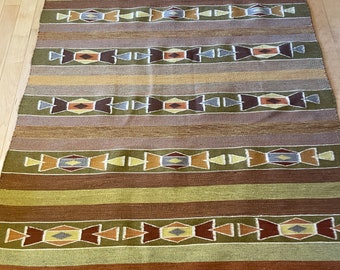 Navajo Wide Ruins by Betty Begay, C.1970's; size 4' X 6' ; sensational weaving