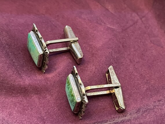 Navajo Turquoise and Sterling Silver cuff links. … - image 7