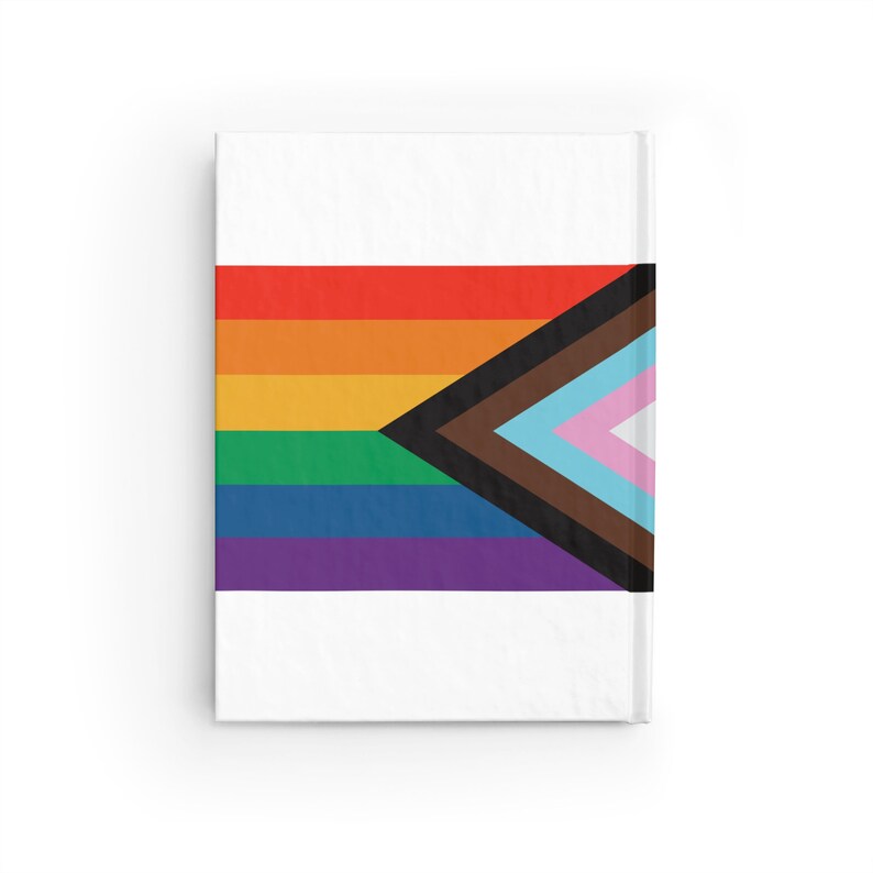 Progress Pride Flag Journal, Progress Pride Notebook, Gay Pride Journal