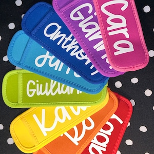 Personalized Ice Pop Holder, Popsicle Koozie, Summer Gift, Custom Gift, Present for Kids, Personalized Gift, Party Favor, Student Gift