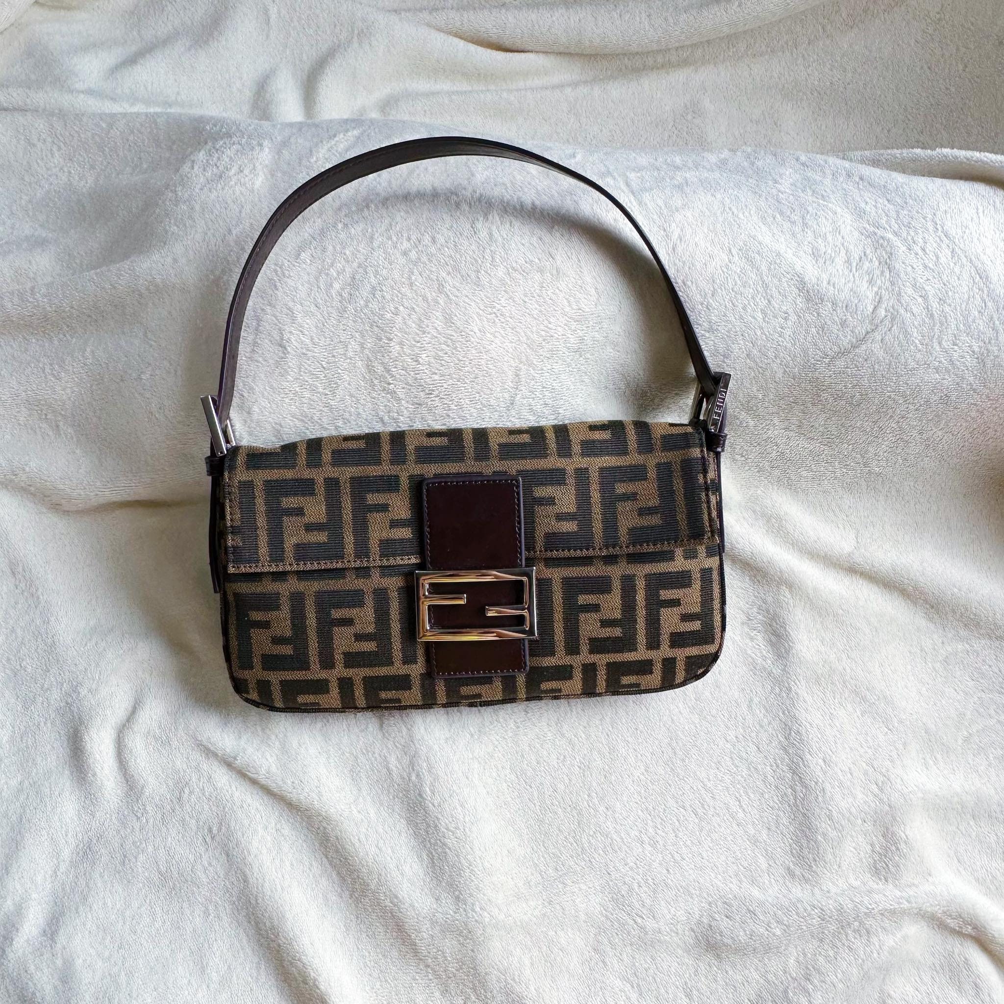 Vintage Fendi Zucca Mini Baguette Bag 