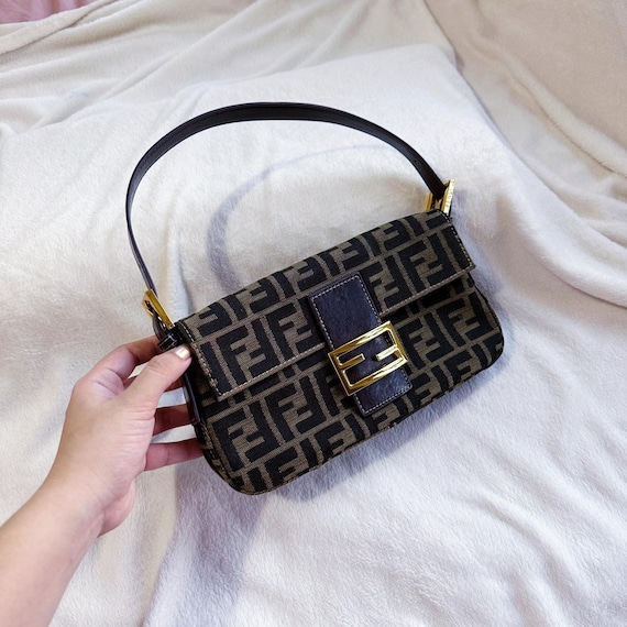 Vintage Fendi Zucca Mini Baguette Bag 