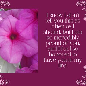 Digital/Printable Proud of You Card on Mauve Background