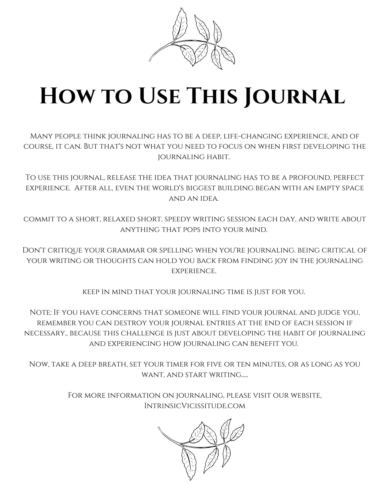 Digital Download Printable 30-day Journaling Challenge With Bonus 30 ...