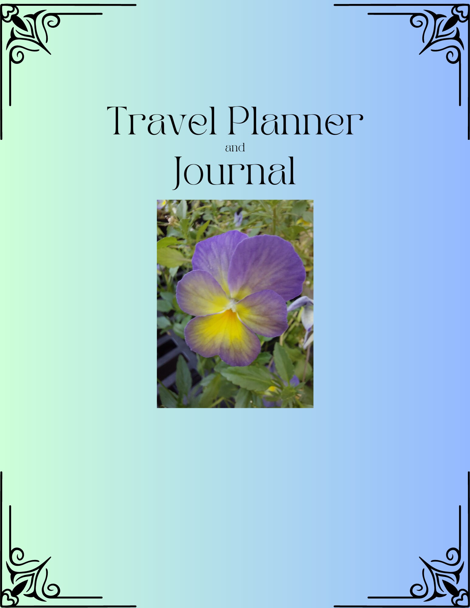 Printable Travel Planner and Journal With Blue and Yellow Etsy