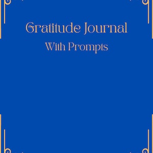 Printable Gratitude Journal with Prompts from Intrinsic Vicissitude with Elegant Royal Blue Cover