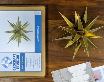 Moravian Star Model Kit [Gold]. Build size 10 inches (25 cm). Christmas Tree Topper. Decoration.