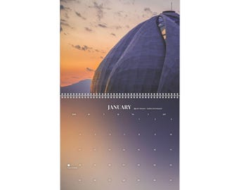 Paisaje onírico - Calendario mural de arte bahaí chileno - 2026 183 B.E. Gregoriano + Badi