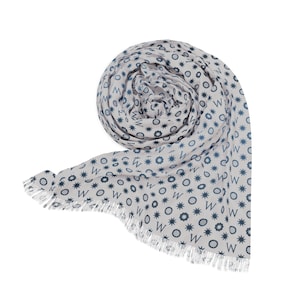 Bahji - Sciarpa leggera con monogramma a 9 stelle