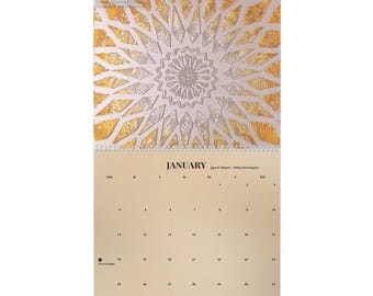 Creaciones - Calendario de pared de arte bahá'í - 2026 183 B.E. Gregoriano + Badi