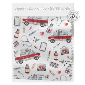 Lagerware Nurse Krankenschwester Doktor Krankenhaus Rot  Baumwolle Oxford French Terry  AP19206102131414
