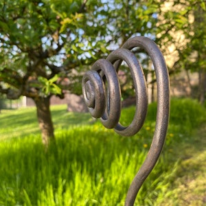 Garden decoration rust metal - balcony - outdoor - gift - trellis - garden stake - forged - 50-170 cm - spiral rod &quot;Helix&quot;
