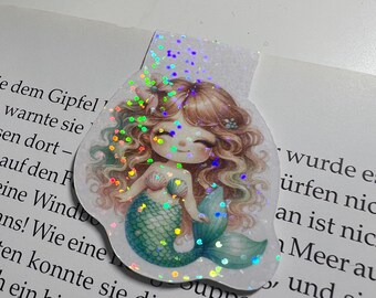 Magnetic bookmark, bookmark, reading, reading aloud, school enrollment - Mermaid blonde, Item No.: ML-019