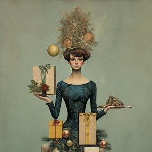 ¡4 imágenes digitales únicas y caprichosas del árbol de Navidad!