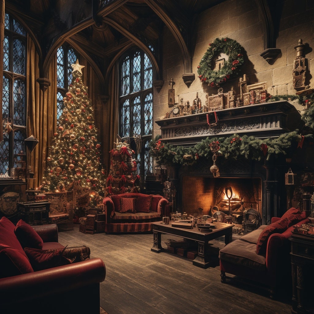 4 Wizard Academy Common Room Christmas Digital Images! - Etsy