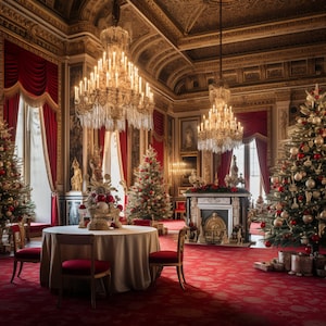Merry Christmas, Your Royal Highness! Buckingham Palace Inspired Christmas Digital Images