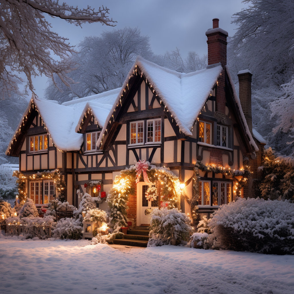 Christmas Cottage Etsy