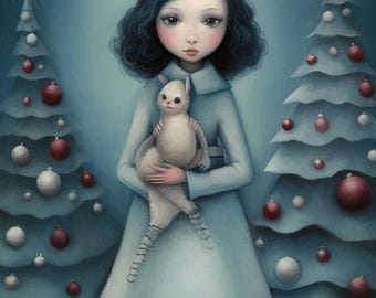 5 NICOLETTA CECCOLI Style Christmas Girls, Digital Images, Wall