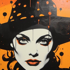 Four Spooky Glamorous Halloween Witches - Digital Images