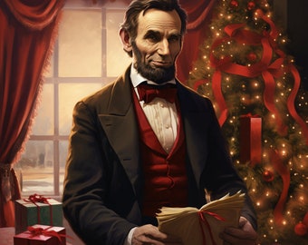 5 Abraham Lincoln Inspired Digital Christmas Images