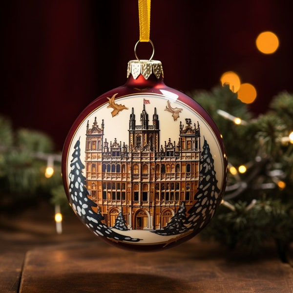 4  British Christmas Ornament Digital Images, M'Lord!