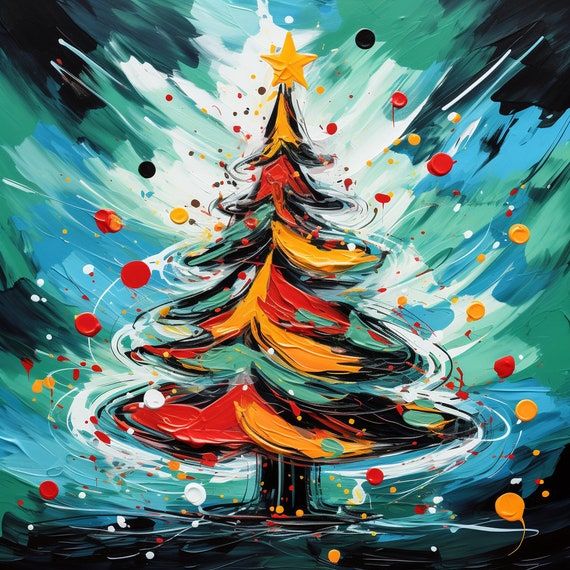4 Wunderschöne Abstrakte Weihnachtsbaum Bilder!
