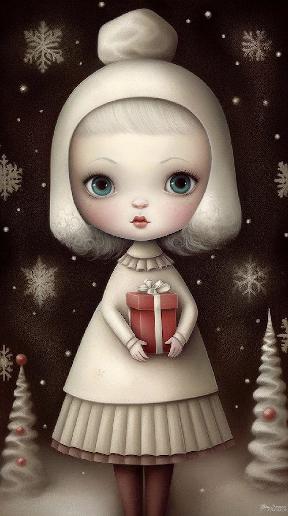 5 NICOLETTA CECCOLI Style Christmas Girls, Digital Images, Wall