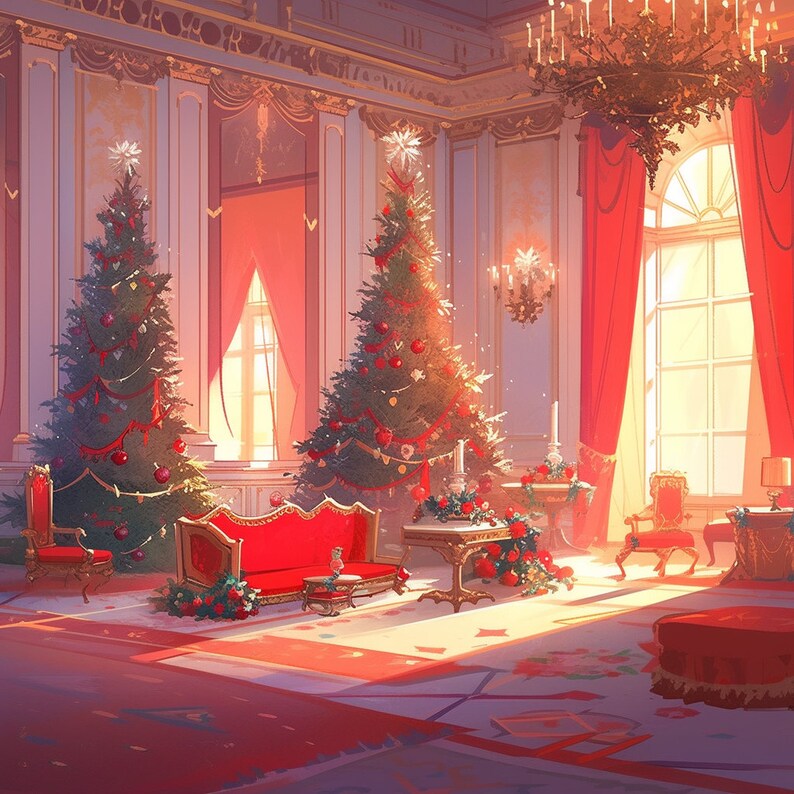 Anime Style Christmas Digital Images - Etsy