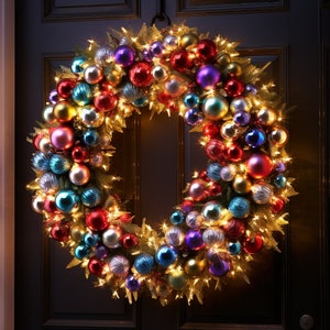 Unique, one-of-a-kind Christmas wreath digital images