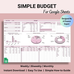 Budget Planner Google Sheets Weekly Budget by Paycheck Planner Monthly Budget Spreadsheet Biweekly Budgeting by Paycheck Financial Planner