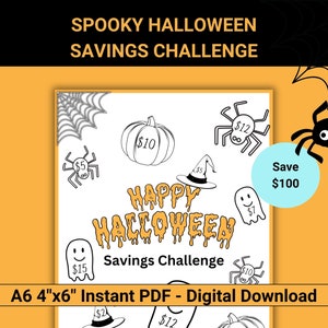 Halloween Savings Challenge Printable