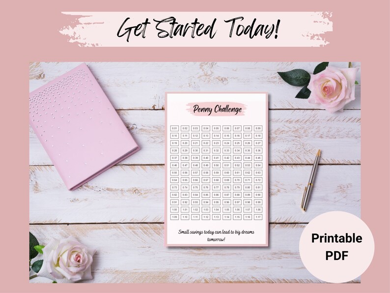 1p Challenge Printable 1p Savings Challenge PDF Fits A6 - Etsy UK