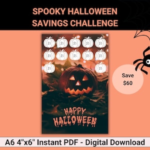 Halloween Savings Challenge Printable