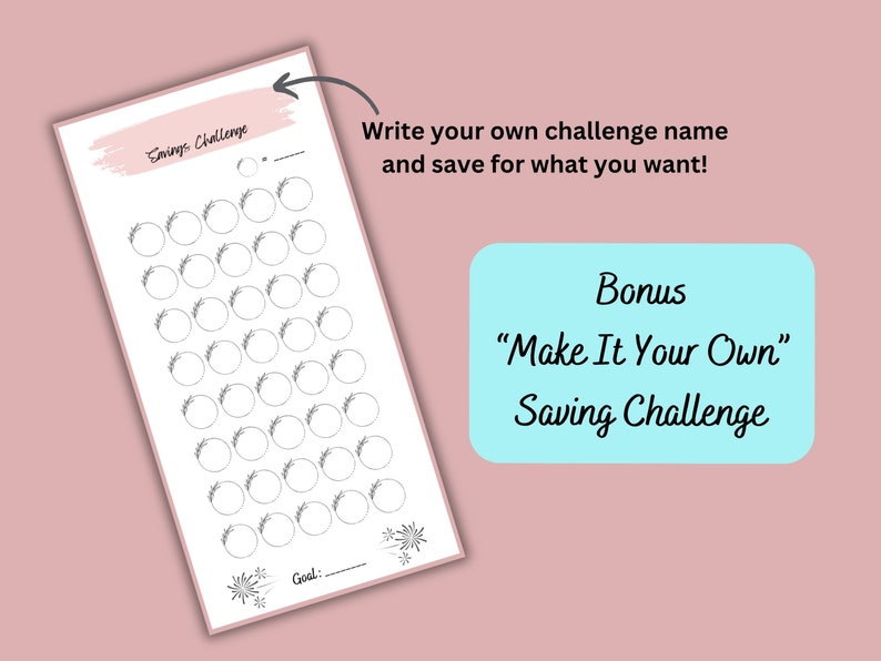 101 A6 Cash Envelopes Savings Challenge Inserts, Savings Challenges Printable For Cash Envelope Stuffing, Cash Stuffing Envelopes Inserts image 6