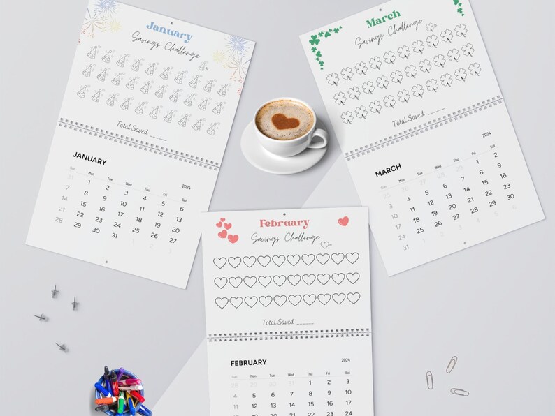 Kalender 2024 Spar-Challenge, Wandkalender Spar-Challenge, Wandkalender 