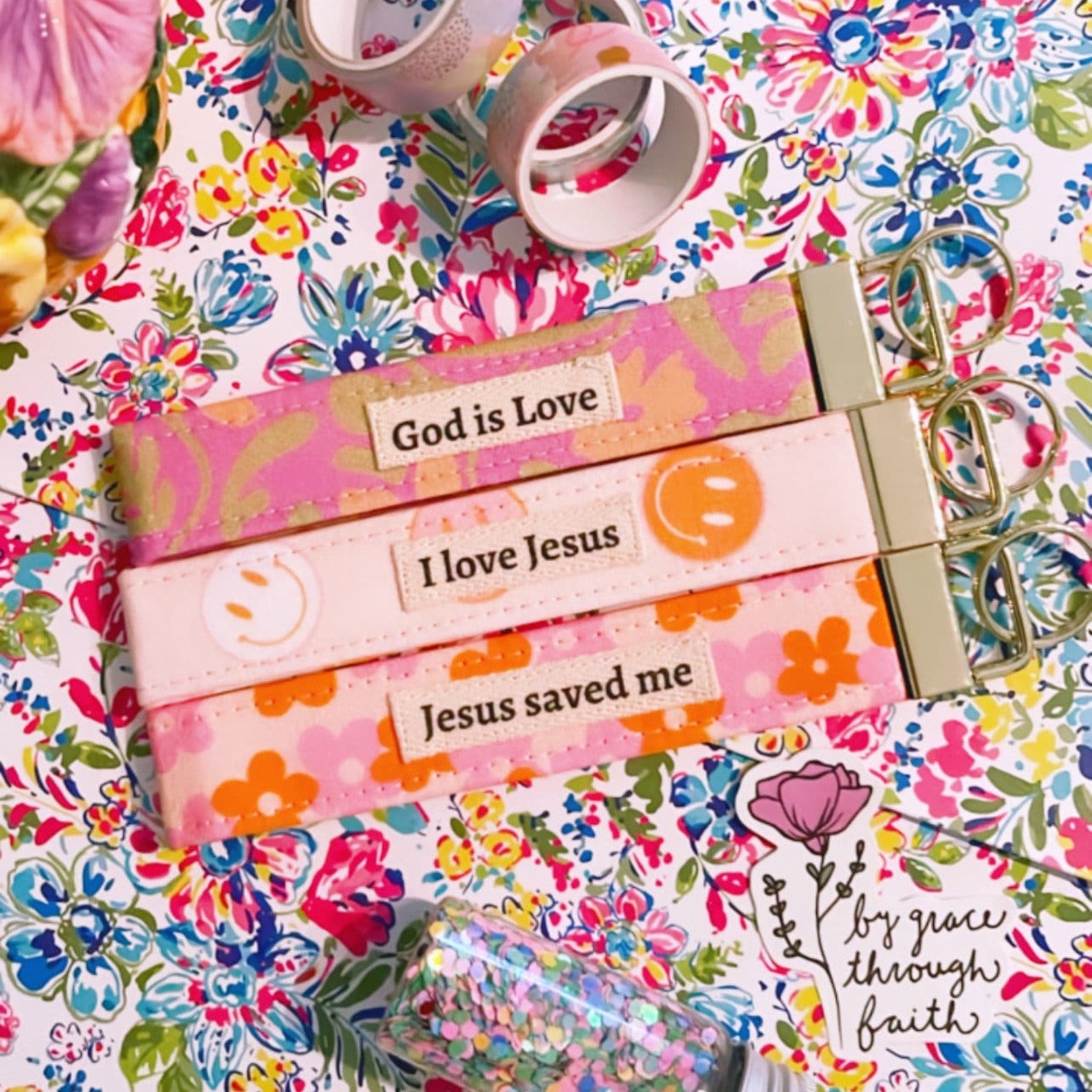 Christian Wristlet Keychain. Etsy