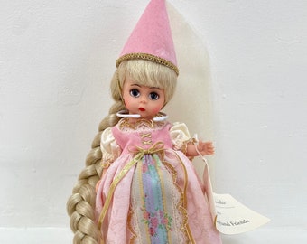 Vintage Madame Alexander Rapunzel 10" Doll, #13980, Excellent Condition, Collectible, Fairy Tale, Braid, Pink, Gold