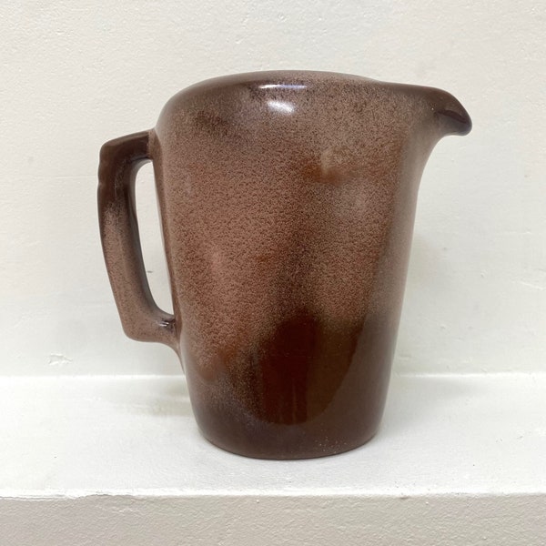 Vintage Frankoma Plainsman Pitcher, Brown Satin Glaze, Milk Pitcher, Juice Pitcher, Earth Tones, Mid Century Decor, Earthenware