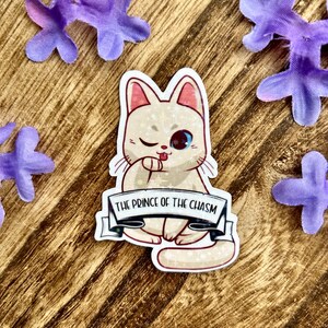 Crescent City Cat Prince of the Chasm Sticker  | Book Accessory | Stickers for Fantasy Lovers | Water Resistant | SJM | Sparkle Finish