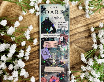 One Dark Window Collage Bookmark | Book Accessory | Bookmark for Romance Lovers | Fully Laminated | Sparkle Finish