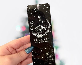 Velaris Metal Bookmark | Book Accessory | Bookmark for Fantasy Lovers | Metal Bookmark | Sublimated | SJM | Multiple Sizes