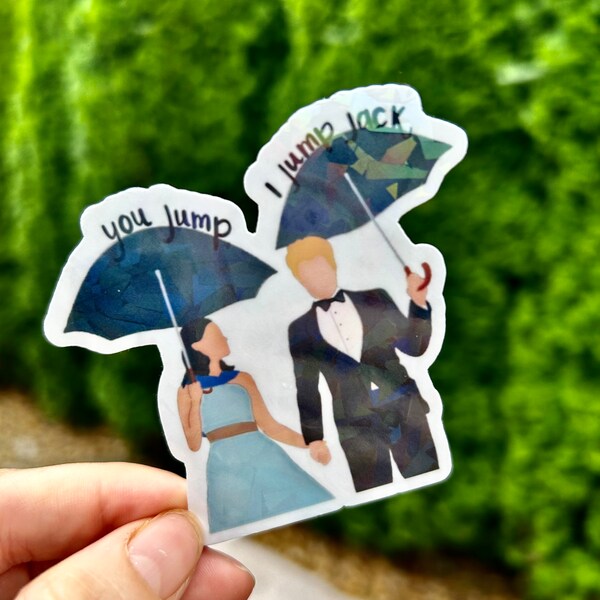 Rory and Logan Gilmore Girls Sticker | Stickers for Kindle | Stickers for Bottle | Water Resistant | Sparkle Finish