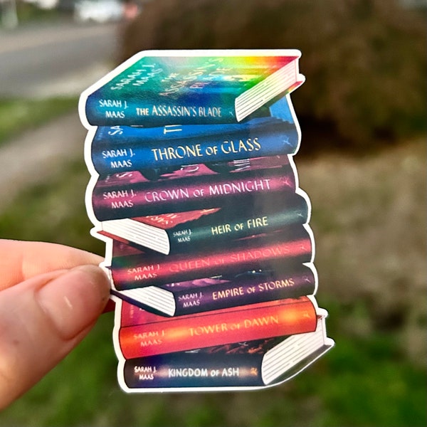 Throne of Glass Bookstack Sticker | Book Accessory | Stickers for Book Lovers | Water Resistant | SJM | Multiple Designs