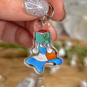 Princess Reading A Court of Mist and Fury Acrylic Charm Dust Plug | USB-C | Perfect for Kindles