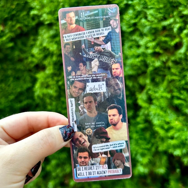 Nick Collage Bookmark | Book Accessory | Bookmark for Romance Lovers | Fully Laminated | Holographic Finish