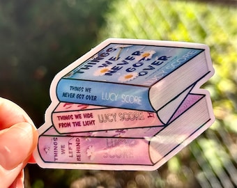 Lucy Score Riley Thorn Trilogy Bookstack Sticker | Book Accessory | Stickers for Book Lovers | Water Resistant | Holographic Finish