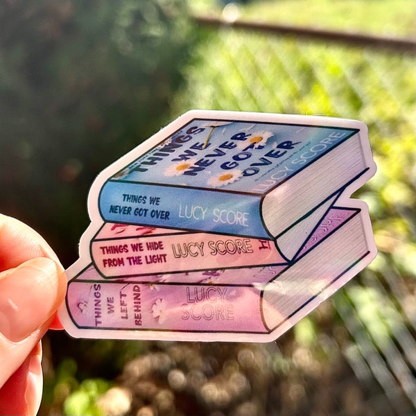 Lucy Score Riley Thorn Trilogy Bookstack Sticker | Book Accessory | Stickers for Book Lovers | Water Resistant | Holographic Finish