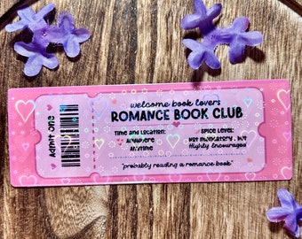 Romance Reader Book Club Bookmark | Book Accessory | Bookmark for Romance Readers | Fully Laminated